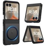 Norllben Magnetic for Motorola Razr 2025/2024 Case, Compatible with Magsafe, Military Protection & Ultra Slim Shockproof Protective Cover Translucent Matte Case, Black