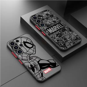Cover TPU Silicone Marvel Spiderman Ironman Case for Samsung Galaxy S10 S21 Plus S22 5G S10 Lite S9 S20 FE S23 24 Ultra