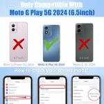 Boaretiu Cute Kawaii for Moto G Play 2024 Case with Stand - Fashion Cool 360° Rotate Ring Holder Kickstand Design for Women Girls Boys Teens Girly for Motorola Moto G Play Case, Fish