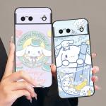 Cinnamoroll Cartoon Sanrio For Google Pixel 8 7A 7 6A 6 5A 5 4 4A XL 5G Black Silicon Shockproof Shell Cover Phone Case