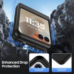 Norllben Magnetic for Motorola Razr 2025/2024 Case, Compatible with Magsafe, Military Protection & Ultra Slim Shockproof Protective Cover Translucent Matte Case, Black