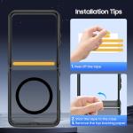 Norllben Magnetic for Motorola Razr 2025/2024 Case, Compatible with Magsafe, Military Protection & Ultra Slim Shockproof Protective Cover Translucent Matte Case, Black