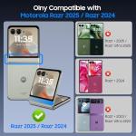 Norllben Magnetic for Motorola Razr 2025/2024 Case, Compatible with Magsafe, Military Protection & Ultra Slim Shockproof Protective Cover Translucent Matte Case, Black