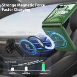 DUEDUE for Motorola Razr Plus 2025/2024 Case, Moto Razr 50 Ultra 5G Case Magnetic, Protective Cover Shockproof Phone Case for Motorola Razr+ Plus 2025/2024/Moto Razr 50 Ultra 5G 6.9", Green