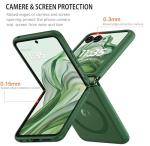 DUEDUE for Motorola Razr Plus 2025/2024 Case, Moto Razr 50 Ultra 5G Case Magnetic, Protective Cover Shockproof Phone Case for Motorola Razr+ Plus 2025/2024/Moto Razr 50 Ultra 5G 6.9", Green