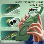 DUEDUE for Motorola Razr Plus 2025/2024 Case, Moto Razr 50 Ultra 5G Case Magnetic, Protective Cover Shockproof Phone Case for Motorola Razr+ Plus 2025/2024/Moto Razr 50 Ultra 5G 6.9", Green