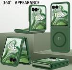 DUEDUE for Motorola Razr Plus 2025/2024 Case, Moto Razr 50 Ultra 5G Case Magnetic, Protective Cover Shockproof Phone Case for Motorola Razr+ Plus 2025/2024/Moto Razr 50 Ultra 5G 6.9", Green