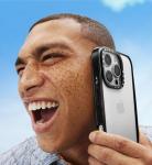 CASETiFY Compact iPhone 15 Case [4 ft. 2X Military Grade Drop Protection/Slim/Lightweight] - Cheetah Paradise Pink - Clear Black