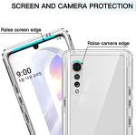VIESUP Crystal Cellular Phone Case for LG Velvet 5G / G9, Transparent Shockproof Silicone Soft Case Cover with Camera Lens Protection