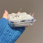 Glitter 3D Star Shell Fish Epoxy Phone Case For Samsung Galaxy ZFlip 6 5 4 3 Z Flip6 Wave Frame Border Shockproof Clear Cover