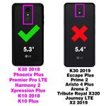 Phone Case for LG K30 2018 5.3 /Premier Pro LTE /Phoenix Plus/Harmony 2/K10/Xpression with Tempered Glass Screen Protector Cover Slim Thin Silicone TPU Rugged Accessories LGK30 K 30 30K LMX410 Blue