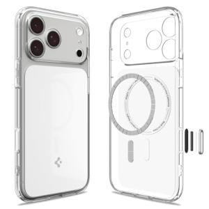 Spigen for iPhone 17 Pro Max Case, Ultra Hybrid T MagFit [Camera Control Button] [Compatible with Magsafe] - Glossy White