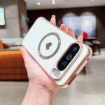 Luxury Plating Gold Cute Love Phone Case For Google Pixel 10 9 Pro XL 9 8 A 7A Soft Cover Magnetic Back Protective Cover Coques