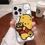 Disney Winnie Pooh Bear With Magsafe Case For Samsung Galaxy S25 Ultra S24 S20 FE S23 S22 Plus  Magnetic Hard Shell Cover WK455