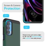 TUDIA DualShield Designed for Motorola Edge 5G UW Case, Shockproof Military Grade Slim Heavy Duty Tough Dual Layer Protection - Hunter Green