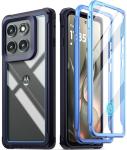 Poetic Guardian Case for Motorola Moto Edge 2025 [Not for 2024 Version], [20FT Mil-Grade Drop Tested], Full Body Hybrid Shockproof Bumper Cover with Built-in Screen Protector, Blue/Clear