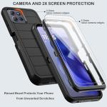 KECAI for Motorola Moto G Power/G Play 2025 Case with Belt Clip Holster,2X Screen Protector,Heavy Duty Shockproof Drop Protection Military Grade Durable Full Body Phone Cover with Kickstand (Black)