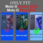 KECAI for Motorola Moto G Power/G Play 2025 Case with Belt Clip Holster,2X Screen Protector,Heavy Duty Shockproof Drop Protection Military Grade Durable Full Body Phone Cover with Kickstand (Black)