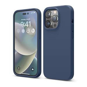 elago Compatible with iPhone 14 Pro Case, Liquid Silicone Case, Full Body Protective Cover, Shockproof, Slim Phone, Anti-Scratch Soft Microfiber Lining, 6.1 inch (Jean Indigo)