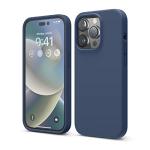 elago Compatible with iPhone 14 Pro Case, Liquid Silicone Case, Full Body Protective Cover, Shockproof, Slim Phone, Anti-Scratch Soft Microfiber Lining, 6.1 inch (Jean Indigo)