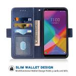 Phone Case for LG Stylo 5/5+/5V/Stylo5 Plus Folio Flip Wallet Case,PU Leather Credit Card Holder Slots Full Body Protection Kickstand Hard Hybrid Protective Phone Cover for LGStylo5 Stylus 5 DarkBlue
