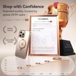 CASEKOO for iPhone 16 Pro Max Case Desert Titanium 360 Spin Magnetic Stand [Compatible with Magsafe][16FT Military Protection] Slim Polished for iPhone 16 ProMax Case with Stand, Rose Gold