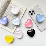 Korean 3D Stained Glass Crystal Ball Phone Holder Heart Retractable Finger Grip Tok Stand For iPhone Samsung Universal Bracket