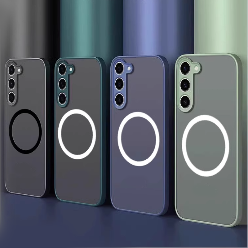 Matte Hard Case For Samsung Galaxy S25 Ultra S24 Plus S23 FE S22 S21 Note 20 10 A56 A36 A26 A16 Phone Magsafe Magnetic Cover