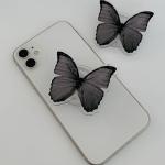 Ins Black Butterfly Mobile Phone Grip Holder Socket Pocket Support  for IPone Finger Ring Griptok Expanding Stand Cute Stands