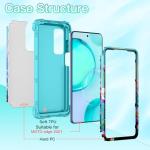 LONTECT for Moto Edge 2021 Case, Floral Shockproof 3 in 1 Heavy Duty Hybrid Sturdy High Impact Protective Cover Case, Rose Flower Garden