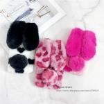 Rose Leopard Case For Google Pixel 9 10 Pro XL 9A 8 8A 7 7A 6 6A 5 5A 4 4A Rabbit Ears Love Heart Shape Plush Fur Phone Cover