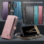Defencase Compatible with Galaxy A16 5G Case Wallet with RFID Blocking Card Holder for Women and Men, PU Leather Magnetic Snap Flip Zipper Strap Wallet Phone Case for Samsung Galaxy A16/ 5G, Purple