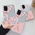 For Samsung Galaxy A31 A50 A55 A56 A16 A26 Case Soft Slim Luxury A-Z Letters Back Cover Fundas Clear Bumper Transparent Shell