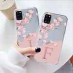 For Samsung Galaxy A31 A50 A55 A56 A16 A26 Case Soft Slim Luxury A-Z Letters Back Cover Fundas Clear Bumper Transparent Shell