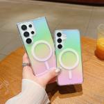 Gradient Laser Rainbow For Magsafe Magnetic Case For Samsung S25 S24 S23 S22 S21 S20 Plus Ultra FE A56 A36 A26 A55 A35 A54 Cover