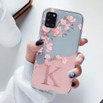 For Samsung Galaxy A31 A50 A55 A56 A16 A26 Case Soft Slim Luxury A-Z Letters Back Cover Fundas Clear Bumper Transparent Shell