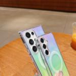 Gradient Laser Rainbow For Magsafe Magnetic Case For Samsung S25 S24 S23 S22 S21 S20 Plus Ultra FE A56 A36 A26 A55 A35 A54 Cover