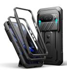 Dexnor for Google Pixel 10/10 Pro Case with Slide Camera Cover & 2 Front Frames & Built-in Screen Protector & Kickstand, Full-Body Shockproof Protective Cover Rugged Bumper Cases,Black(2025)