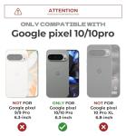 Dexnor for Google Pixel 10/10 Pro Case with Slide Camera Cover & 2 Front Frames & Built-in Screen Protector & Kickstand, Full-Body Shockproof Protective Cover Rugged Bumper Cases,Black(2025)