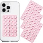 3 Pack Silicone Suction Phone Case Mount, Non Slip Sticky Phone Grip for CellPhone, Strong Grip Holder for Selfies and Videos