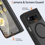 HikerClub Magnetic Case for Google Pixel Fold (2023), Translucent Frosted Matte Back, Compatible with Mag Safe Wireless Charger, Slim Fit Shockproof Case