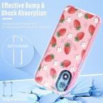 Boaretiu Cute Kawaii for Moto G Play 2024 Case with Stand - Fashion Cool 360° Rotate Ring Holder Kickstand Design for Women Girls Boys Teens Girly for Motorola Moto G Play Case, Strawberry