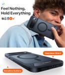 TORRAS Magnetic & Stand for Google Pixel 10 Pro XL Case, Fit for MagSafe & Pixelsnap, Military Grade Drop Protection, Slim for Pixel 10 Pro XL Phone Case with Sturdy Kickstand, Translucent Matte Black