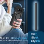 HikerClub Magnetic Case for Google Pixel Fold (2023), Translucent Frosted Matte Back, Compatible with Mag Safe Wireless Charger, Slim Fit Shockproof Case