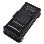 Eaglecell - Compatible with LG G8 ThinQ - Hybrid Armor Phone Case w/Stand/Belt Clip Holster - CV1 Black