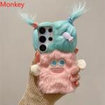 3D Cartoon Girl Fluffy Cute Phone Case For Google Pixel 9A 8A 7A 6A 9 Pro XL 8 5G 7 6 Warm Winter Color Soft Silicone Cover Gift