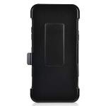 Eaglecell - Compatible with LG G8 ThinQ - Hybrid Armor Phone Case w/Stand/Belt Clip Holster - CV1 Black