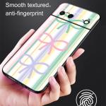 Simple Bow Cat Strawberry For Google Pixel 8 7A 7 6A 6 5A 5 4 4A XL 5G Black Silicon Shockproof Shell Cover Phone Case