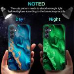 BENTOBEN for Samsung Galaxy A16 5G Case, Slim Fit Glow in The Dark Hybrid Hard PC Soft TPU Bumper Drop Protective Girls Women Men Phone Cover for Samsung Galaxy A16 5G, Blue Marble/Gold