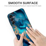 BENTOBEN for Samsung Galaxy A16 5G Case, Slim Fit Glow in The Dark Hybrid Hard PC Soft TPU Bumper Drop Protective Girls Women Men Phone Cover for Samsung Galaxy A16 5G, Blue Marble/Gold